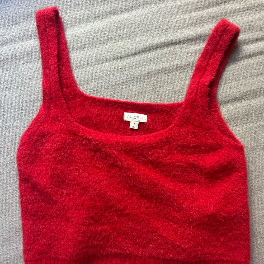 Anthropologie Red Textured Camisole